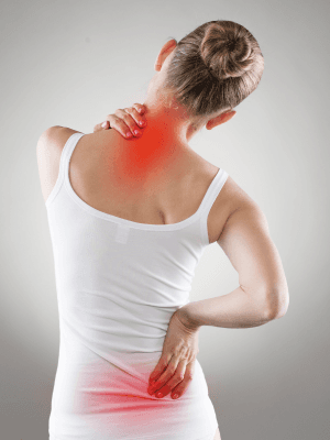 Person with back pain