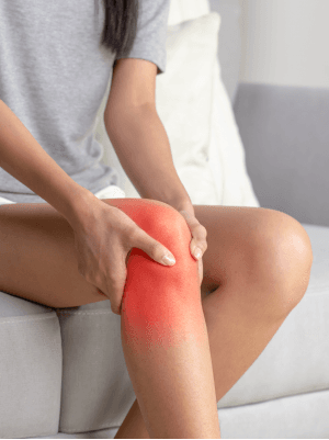 Person with leg pain